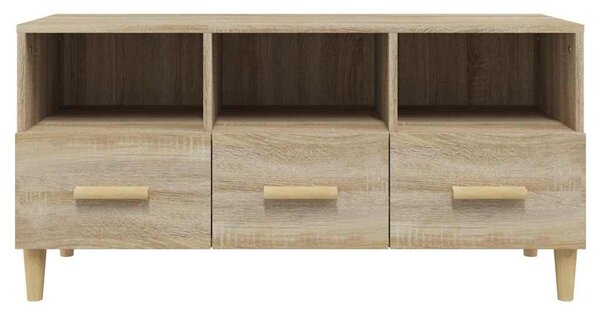 Sonoma tölgy színű szerelt fa TV-szekrény 102 x 36 x 50 cm