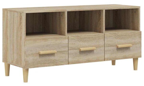 Sonoma tölgy színű szerelt fa TV-szekrény 102 x 36 x 50 cm