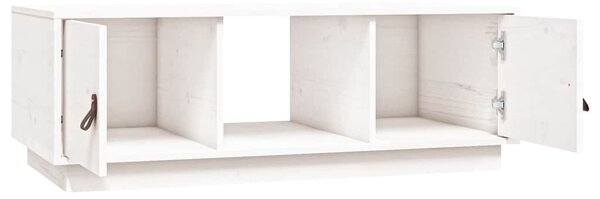 Fehér tömör fenyőfa dohányzóasztal 100x50x35 cm