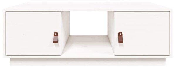 Fehér tömör fenyőfa dohányzóasztal 100x50x35 cm