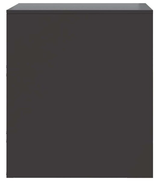 VidaXL Acél Éjjeliszekrény Szett - 2 db - Fekete - 34,5x39x44 cm