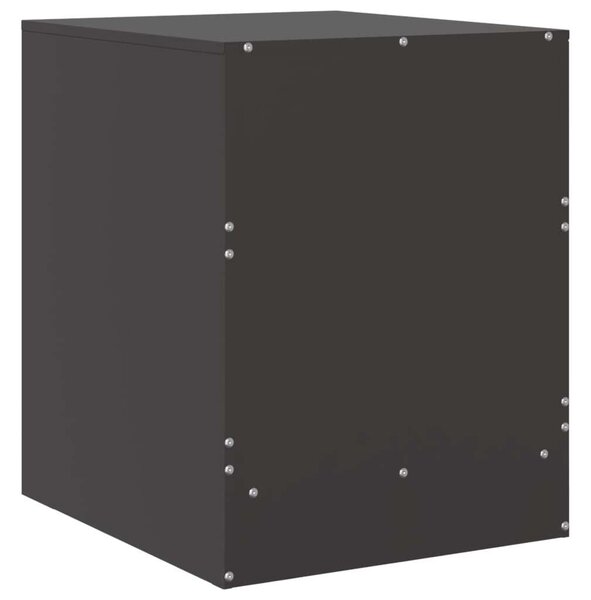 VidaXL Acél Éjjeliszekrény Szett - 2 db - Fekete - 34,5x39x44 cm