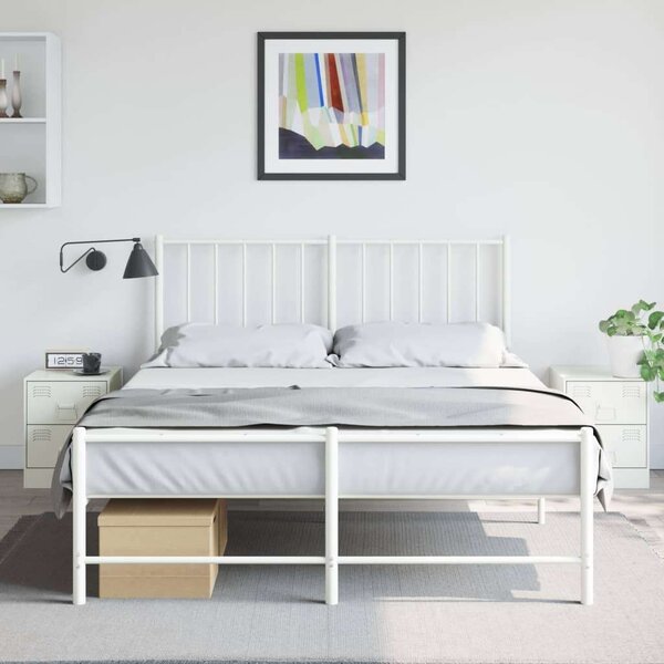 VidaXL - Fehér Acél Éjjeliszekrény - 2 db - 34,5x39x44 cm