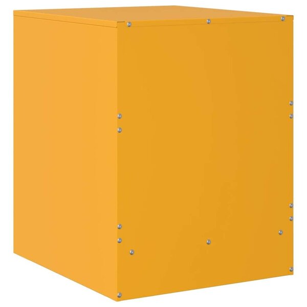 VidaXL Sárga Fém Éjjeliszekrény 2 db-os Szett - 34,5x39x44 cm