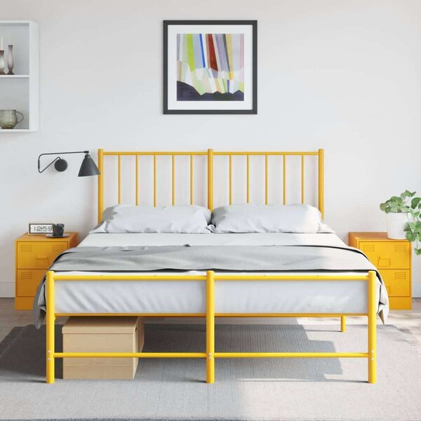 VidaXL Sárga Fém Éjjeliszekrény 2 db-os Szett - 34,5x39x44 cm
