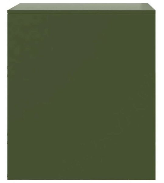 VidaXL Zöld Acél Éjjeliszekrény - 2 db - 34,5x39x44 cm