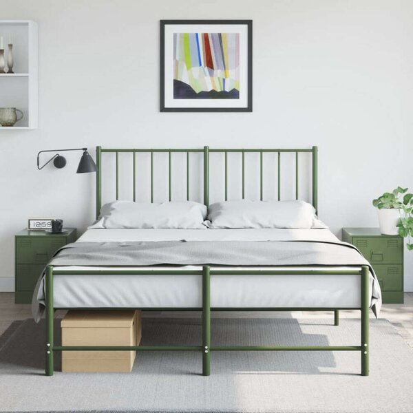 VidaXL Zöld Acél Éjjeliszekrény - 2 db - 34,5x39x44 cm