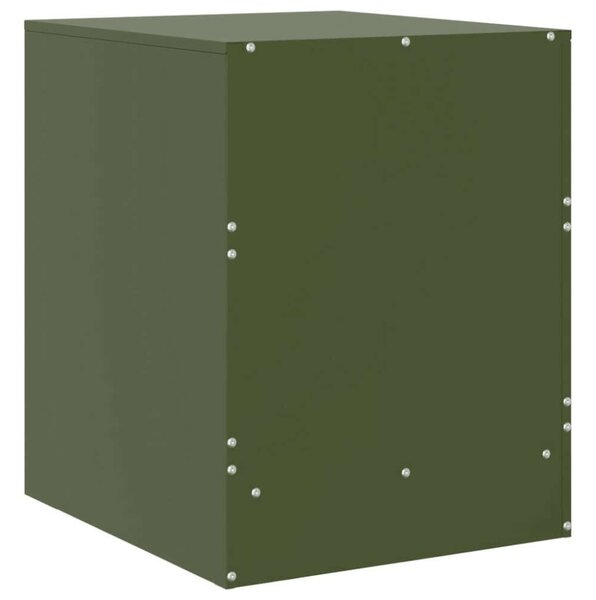 VidaXL Zöld Acél Éjjeliszekrény - 2 db - 34,5x39x44 cm