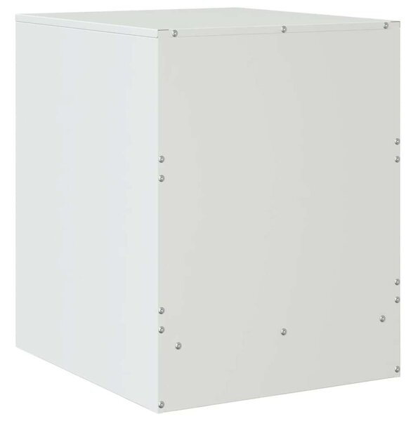 VidaXL - Fehér Acél Éjjeliszekrény - 2 db - 34,5x39x44 cm