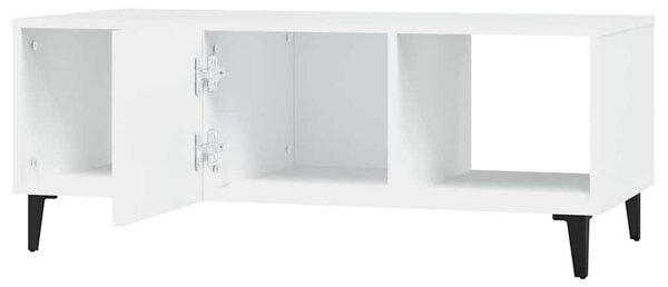 Fehér szerelt fa dohányzóasztal 102 x 50 x 40 cm
