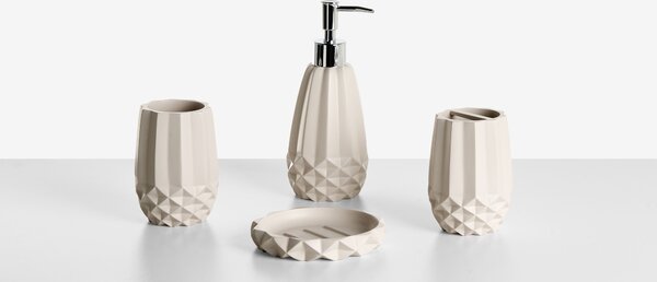 5 darabos fürdőszobai kiegészítő szett SAMIRIA Bézs