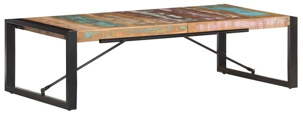 Tömör újrahasznosított fa dohányzóasztal 140 x 70 x 40 cm