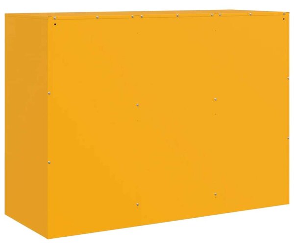 VidaXL Acél Tálalószekrény - Mustársárga - 99x39x73 cm