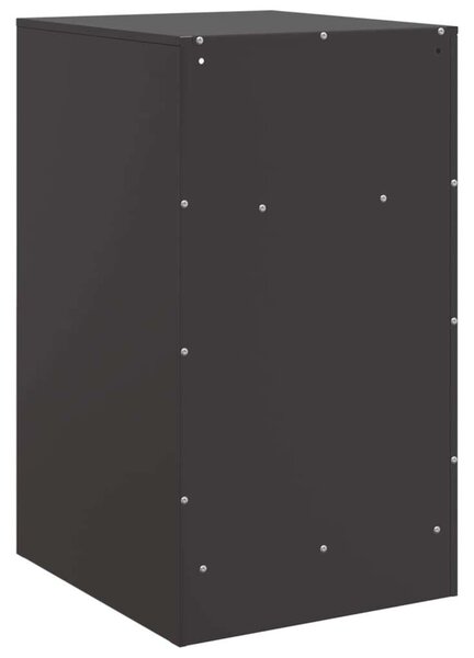 VidaXL Fém Éjjeliszekrény - 2 db - Fekete - 34,5x39x62 cm
