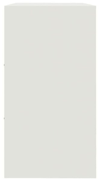 VidaXL Fehér Acél Tálalószekrény - 99x39x73 cm