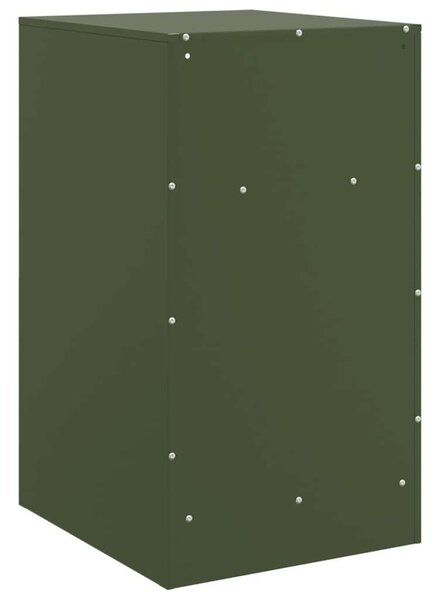 VidaXL Acél Éjjeliszekrény - 2 db - Olívazöld - 34,5x39x62 cm