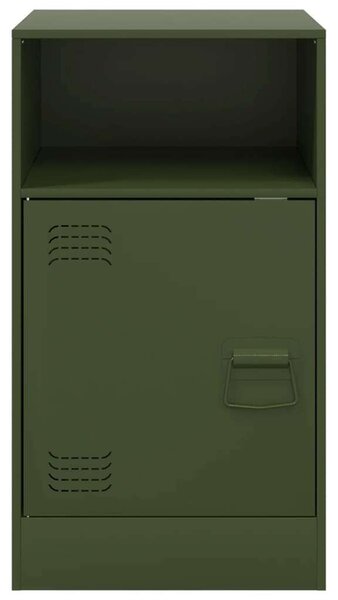 VidaXL Acél Éjjeliszekrény - 2 db - Olívazöld - 34,5x39x62 cm