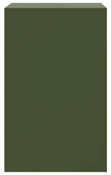 VidaXL Acél Éjjeliszekrény - 2 db - Olívazöld - 34,5x39x62 cm