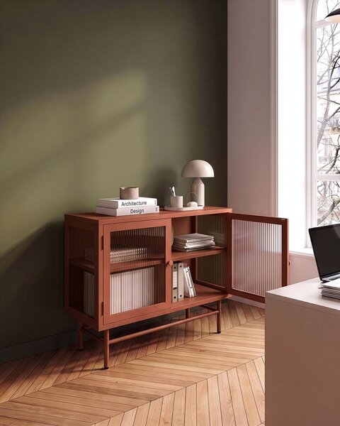 Vitrin DEVON Fém 77 cm Aranybarna