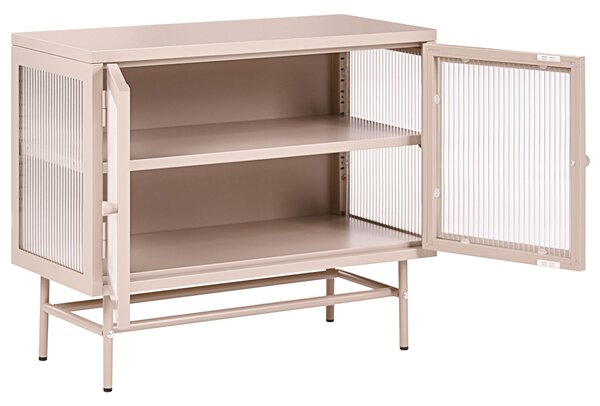 Vitrin DEVON Fém 77 cm Bézs