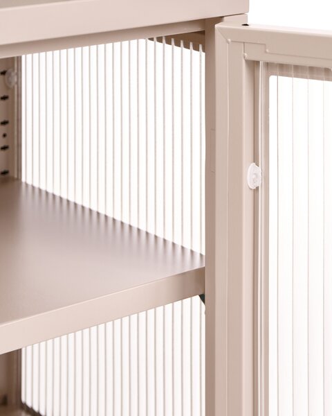 Vitrin DEVON Fém 77 cm Bézs