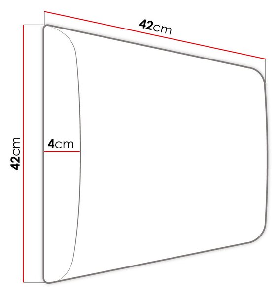 Kárpitozott előszobafal 42x42 SELAND 4 - fehér / sötétszürke