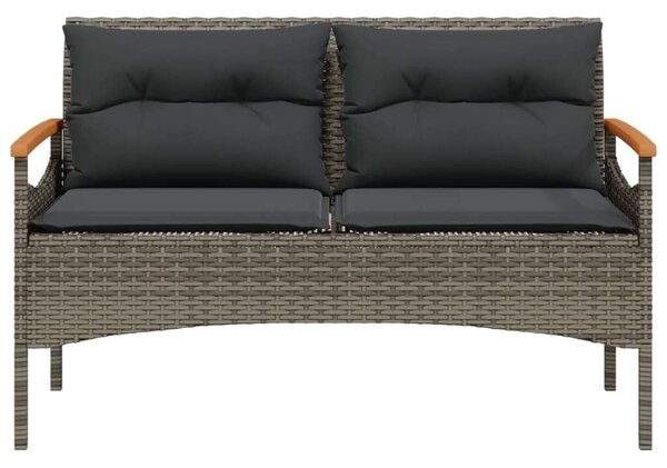 VidaXL Polyrattan Kerti Pad - Szürke - 116x62,5x74 cm
