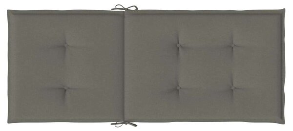 Szövet Székpárna - 6 db - Sötétszürke - Magas Háttámla - 120x50x4cm