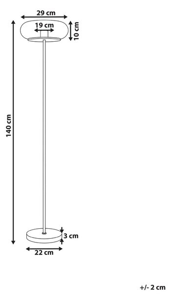 LED állólámpa NITH Dimmer funkcióval Üveg Fehér
