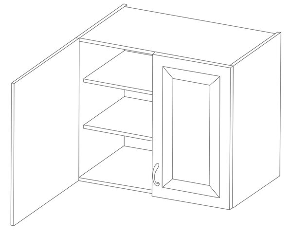 EDISA felső konyhaszekrény - szélesség 60 cm, fehér