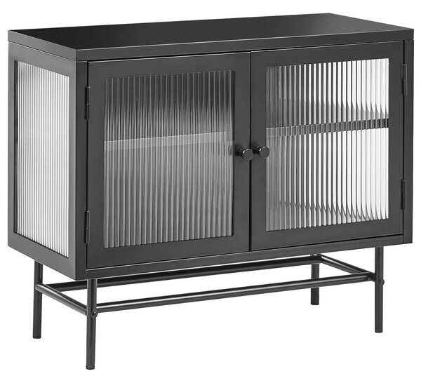 Vitrin DEVON Fém 77 cm Fekete