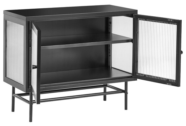 Vitrin DEVON Fém 77 cm Fekete
