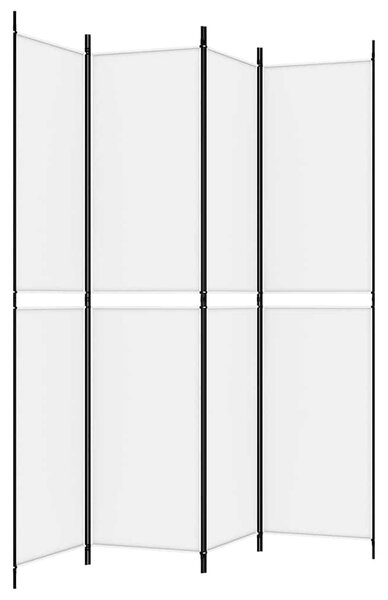 4 paneles fehér szövet térelválasztó 200x220 cm