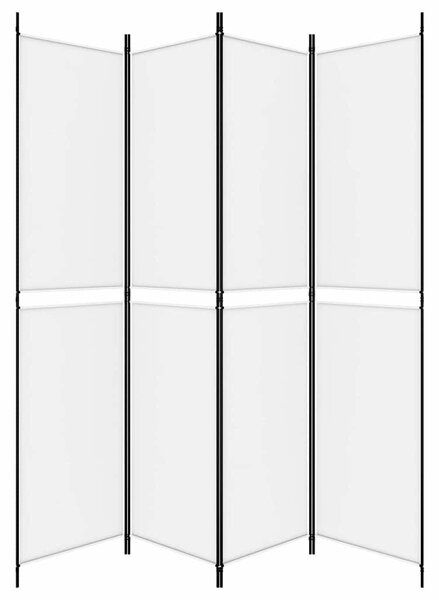 4 paneles fehér szövet térelválasztó 200x220 cm