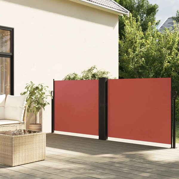 VidaXL terrakotta behúzható oldalsó napellenző 140x1200 cm