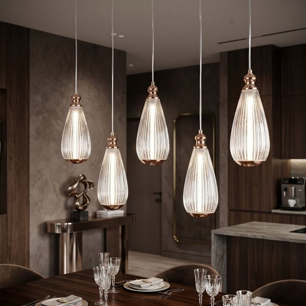 Függesztett mennyezeti lámpa LHJ120-CP light rose gold