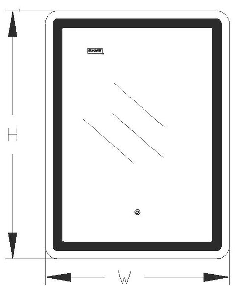 Viva AURA fürdőszoba tükör - érintőkapcsolós - páramenetesítős - órával - LED - ÁLLÓ - 60 x 80 cm