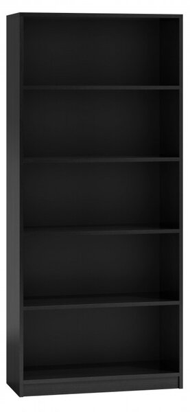 Keskeny könyvespolc RAUNO - 80 cm, fekete