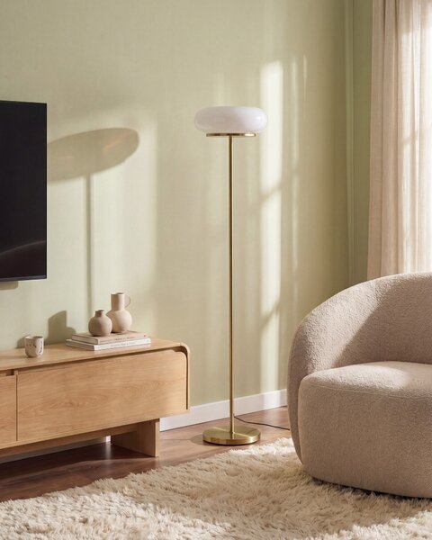 LED állólámpa NITH Dimmer funkcióval Üveg Fehér