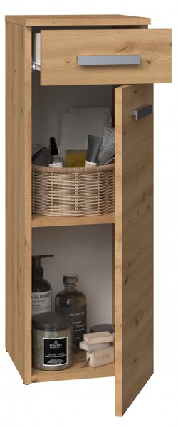 Alacsony fürdőszobaszekrény fiókkal ATSO - artisan tölgyfa