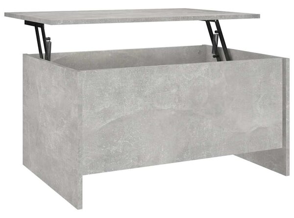 Betonszürke szerelt fa dohányzóasztal 80 x 55,5 x 41,5 cm