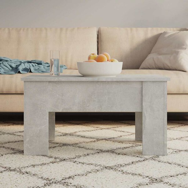 Betonszürke szerelt fa dohányzóasztal 79x49x41 cm