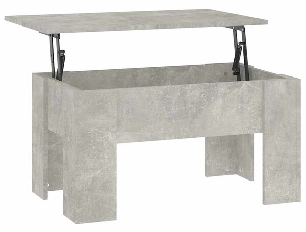 Betonszürke szerelt fa dohányzóasztal 79x49x41 cm