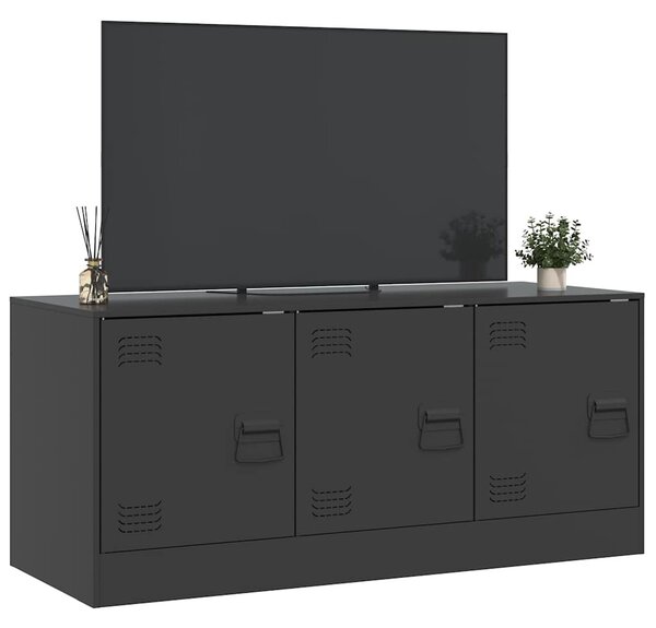 Fekete acél TV-szekrény 99 x 39 x 44 cm