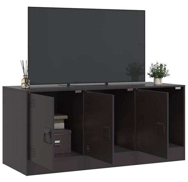 Fekete acél TV-szekrény 99 x 39 x 44 cm