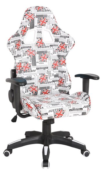 London gamer szék - fehér-piros