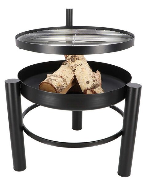Kerti BBQ Tűzrakó Tál Grillráccsal - 66 cm