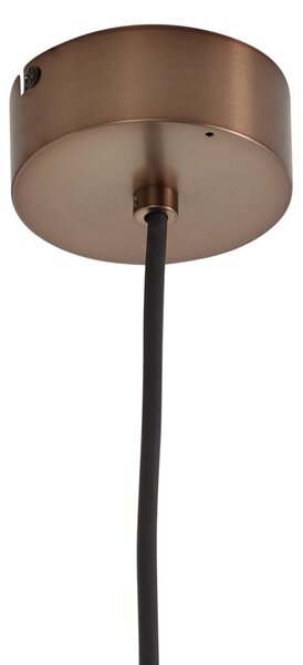 Art Deco függőlámpa sötét bronz bordázott üveggel IP44 - Walcott