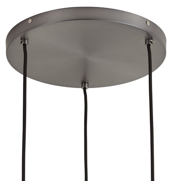 Design függőlámpa Gun metal 3-lámpás - Ard