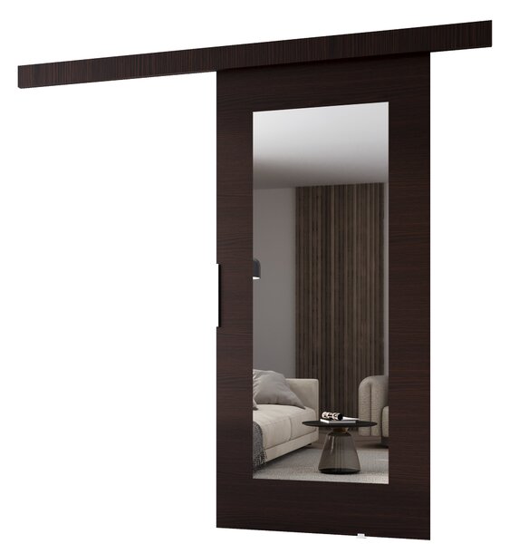 BARRET 9 tolóajtó tükörrel - 96 cm, wenge